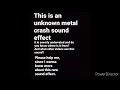 Rare Metal Crash Sound Effect