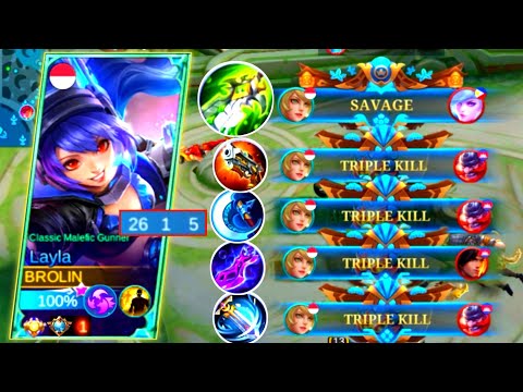 26 Kills + Savage !! Layla Savage Full High Damage - Build Top 1 Global Layla ~ MLBB