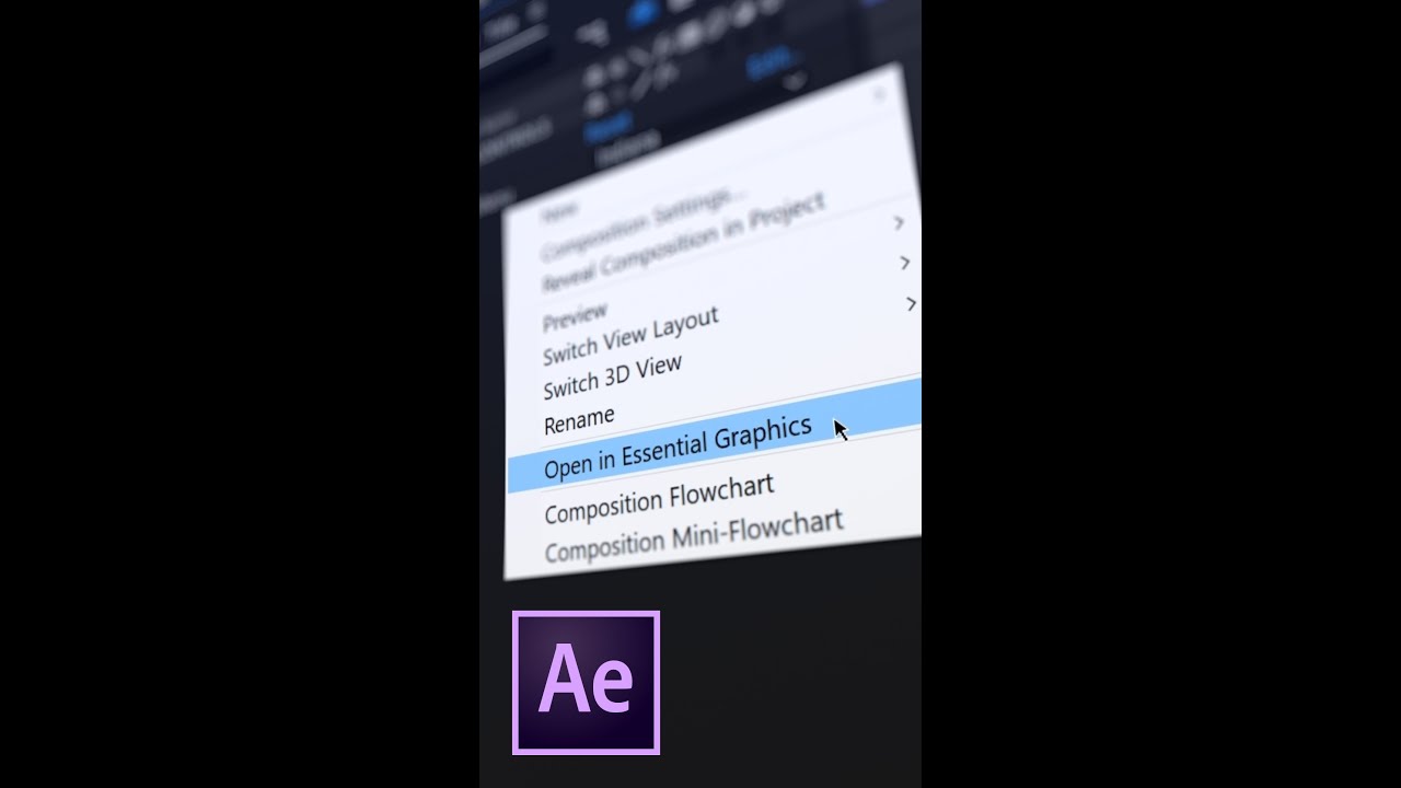Convert Comps Into Templates in After Effects #Shorts