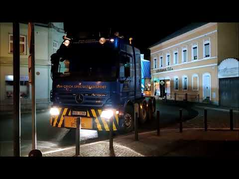 Přeprava strojního zařízení - transport of machinery - Nadměrný náklad/Oversize load/Schwertransport
