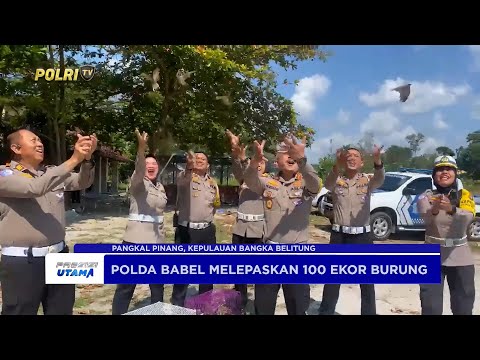 DIRLANTAS POLDA BABEL LEPASKAN RATUSAN IKAN DAN BURUNG DI TAMAN BHAYPARK
