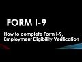 FORM I-9, EMPLOYMENT ELIGIBILITY FORM