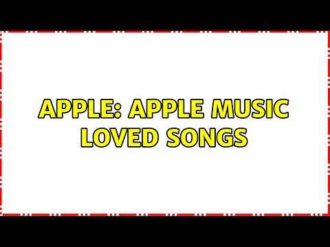 YouTube video about: How to see songs you've loved on apple music?