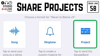 How to SHARE/EXPORT your GarageBand iOS projects (iPhone/iPad)