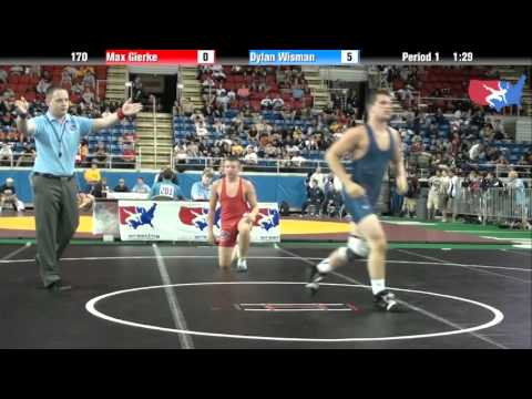 Fargo 2012 170 Round 1: Max Gierke (Wisconsin) vs. Dylan Wisman (Virginia)
