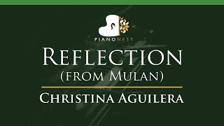 Download lagu Christina Aguilera - Reflection (from Mulan) - LOWER Key (Piano Karaoke Instrumental) mp3