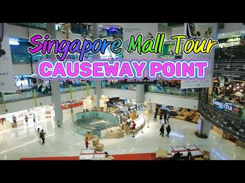 Causeway Point Shopping Mall at Woodlands - Singapore Mall Tour in 4K.