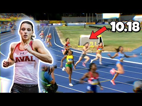 Audrey Leduc split 10.18 to qualify Canada for the Olympic 4x100 !!!