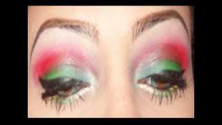 Watermelon Eyes with 120 Palette - Blue, Green and Bright Red