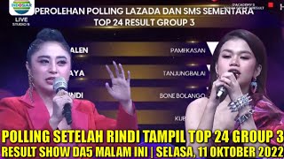 Download lagu POLLING SEMENTARA SETELAH RINDI BONE BOLANGO TAMPIL BABAK RESULT SHOW GROUP 3 TOP 24 DA5 MALAM INI mp3