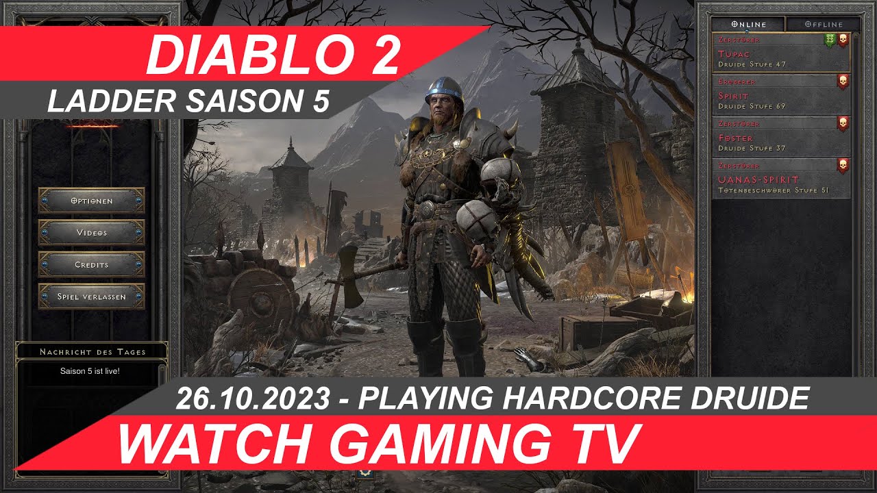#diablo2resurrected Druide Ladder Saison5 Hardcore PART16 #GAMEPLAYS #DEUTSCH
