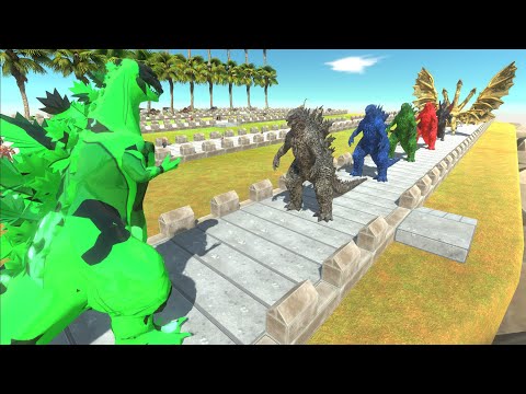 SHIN GODZILLA CHARIZARD GREEN VS GHIDORAH  DEATH RUN - Animal Revolt Battle Simulator