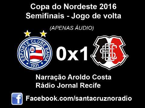 (Áudio) - Bahia 0x1 Santa - Nar. Aroldo Costa, Rádio Jornal PE - Copa NE 2016