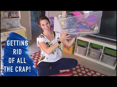 Extreme Declutter and Organize, Clean With Me- The Playroom! aka Dungeon Video