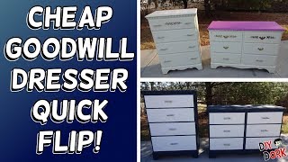 $40 Goodwill Dresser Set Quick Flip Makeover!