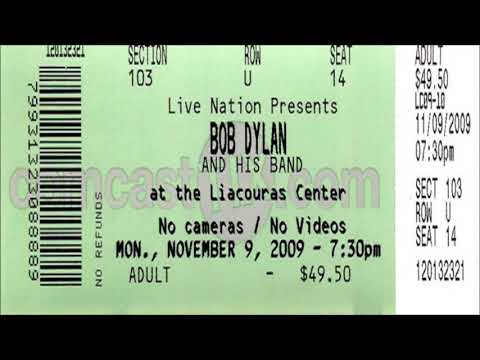 Bob Dylan 2009 US Fall Tour – Philadelphia USA 9th November 2009