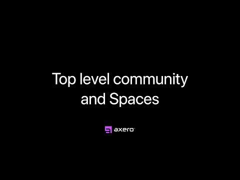 Top level community and Spaces — Axero Solutions Intranet