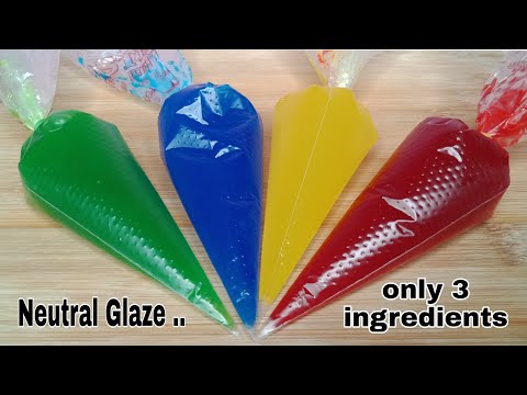 Only 3 Ingredients Piping Gel Recipe /// piping glaze for cakes decorations...