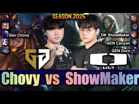 GEN Chovy vs DK ShowMaker - Chovy RYZE vs ShowMaker IRELIA Mid - Patch 25.19 KR Ranked | lolrec