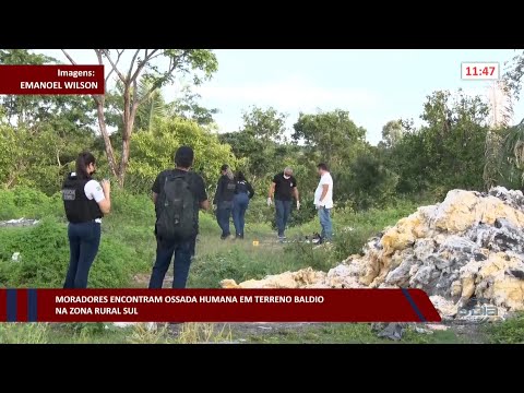Moradores encontram ossada humana em terreno baldio na zona rural sul 10 01 2023