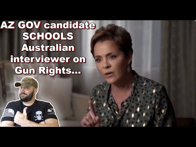 GOP Governor candidate SCHOOLS Australian reporter on Gun Rights... Left attacks in FULL FORCE...