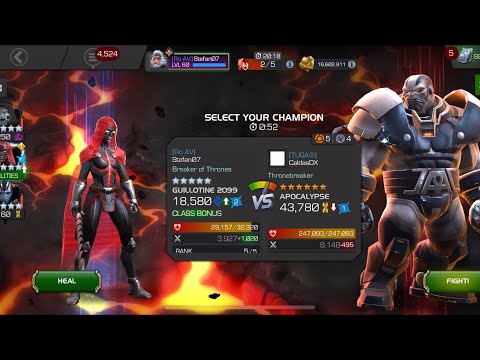 #MCOC Guillotine 2099 EASY SOLO vs Apocalypse Rage Node + 2 Minibosses and 1 kill