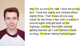 Everyday English: Sorry for Being Late | American English Connected Reading