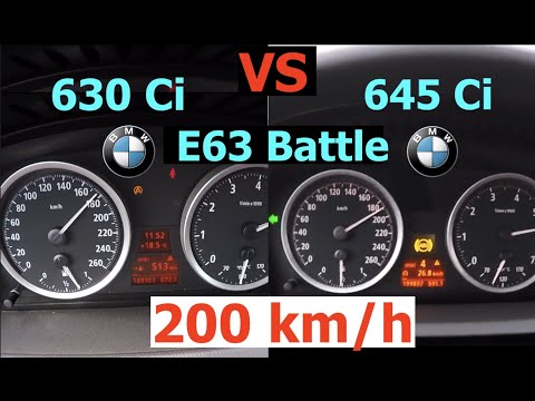 Acceleration Battle | BMW 630 Ci vs BMW 645 Ci | E63 vs E63 | 190 vs 245 kW