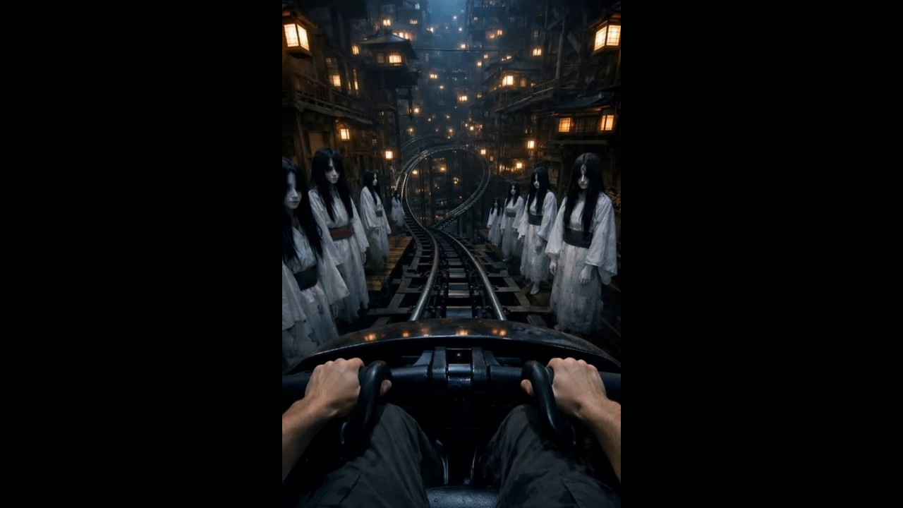 怖すぎるジェットコースターで脱線事故！Scary roller coaster derailment! #ジェットコースター #お化け屋敷