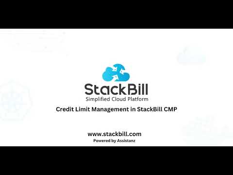 Configure Credit Limit in StackBill CMP - Admin Panel