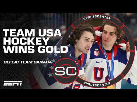 TEAM USA WINS GOLD 🥇 Defeat Team Canada for first gold since 1980 'Miracle on Ice' 🏒 | SportsCenter