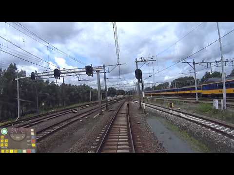 A train driver's view: Amsterdam CS - Leiden CS, SLT, 20-Aug-2017.