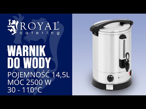 Video - Warnik do wody - 14,5 l - 2500 W - stal nierdzewna - dwuściankowy