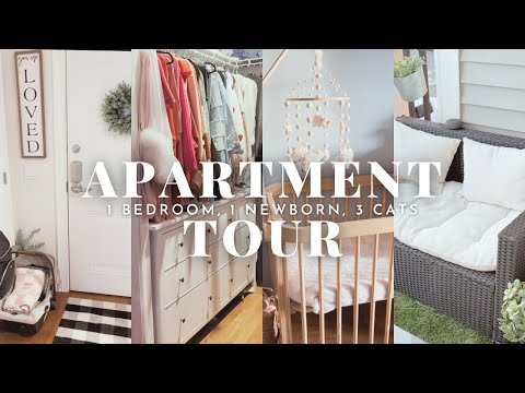 APARTMENT TOUR (1 bedroom, 3 cats, a baby + husband)