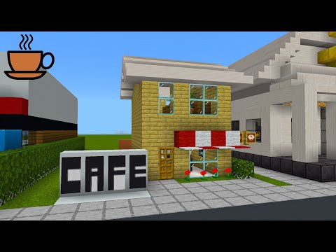 "Ultimate Minecraft Cafe Build - Fully Furnished!" 🏗️🍔