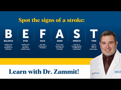 Learn to BE FAST in Recognizing the Signs of a Stroke with Dr. Chris Zammit