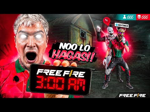 JUGUE FREE FIRE A LAS 3AM Y ME PASO ALGO QUE JAMAS IMAGINE…😰☠️ *No lo intenten* 