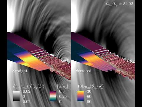 Large-eddy simulation (LES) of aerofoil noise generated from a serrated trailing edge