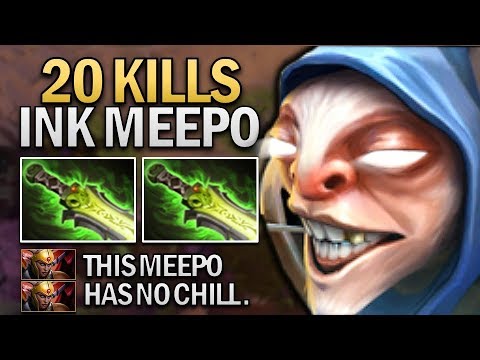 Ink Meepo with 20 Kills Dota2 7.22 ROAD TO TI11