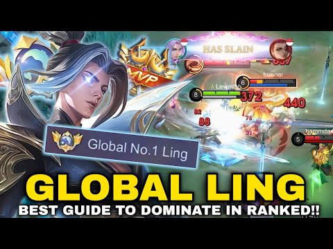 GLOBAL LING BEST GUIDE TO DOMINATE IN RANKED GAME | LING BEST BUILD & EMBLEM 2025