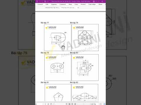 Tổng hợp bài tập vẽ AutoCAD 2D từ cơ bản đến nâng cao
