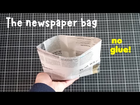 How to Make a Newspaper Bag 📰✨– Easy Paper Bag (NO GLUE!)