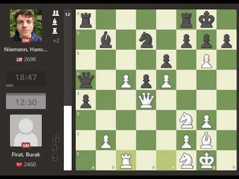 Burak Firat VS Hans Niemann.2022 sunway sitges chess festival ROUND 03