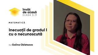 "Inecuații de gradul I cu o necunoscută"