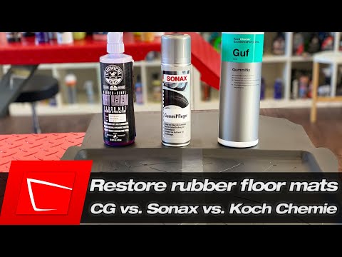 Koch Chemie Gummifix vs Sonax Rubber Restorer vs Chemical Guys Mat Renew - Restore rubber floor mats