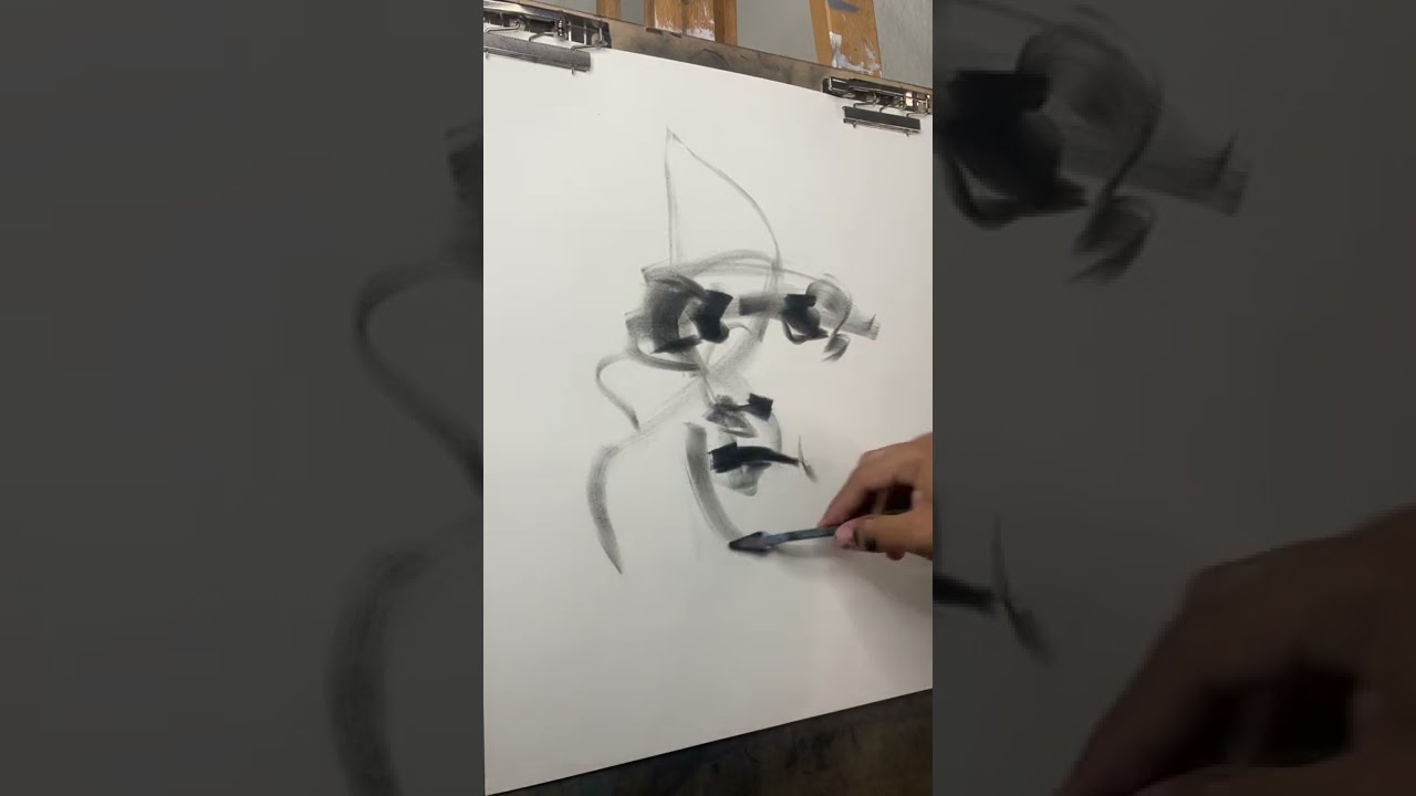 Extremely fast portrait drawing