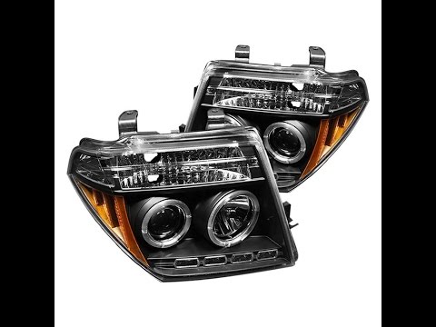 Black Halo Projector LED Headlights by Spyder , Nissan Pathfinder 2005-2007