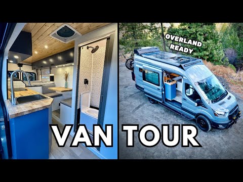 VAN TOUR | Transit Van Converted to Trail Ready Tiny Home for VAN LIFE