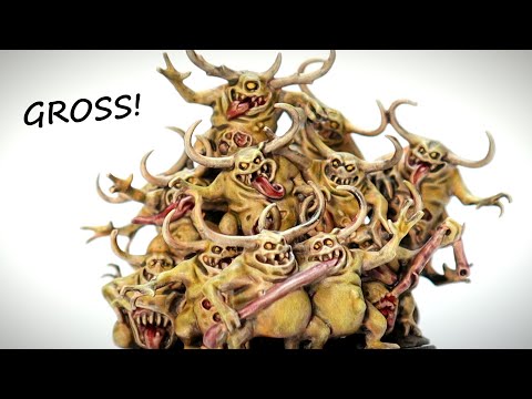 Easy PLAGUE FLESH! (Speed Painting Nurglings!)