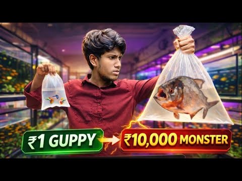 I Exchanged a ₹10 GUPPY Until I Got a ₹10,000😱🔥 MONSTER FISH! /JENISH KJ